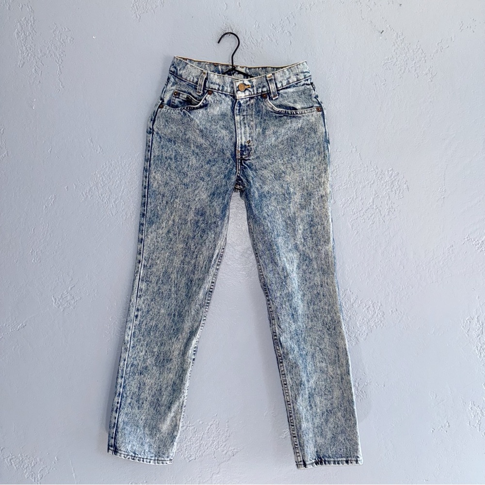 Levi’s 705 80s Acid Wash Orange Tab Jeans Size 28/26”